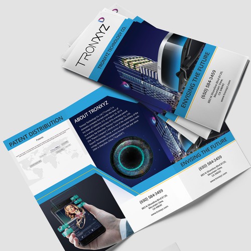 Design a simple brochure for a 3D tech company