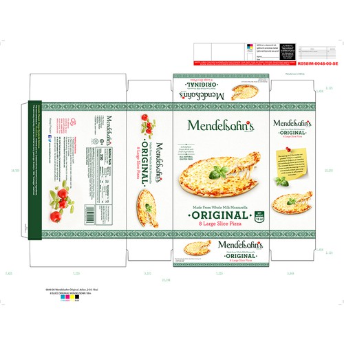 Packaging for Mendelshon's Pizza