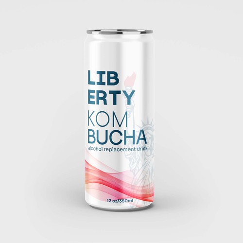 Bold packaging design for kombucha drink