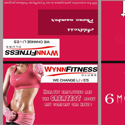 Corporate offer card for Wynn Fitness Clubs