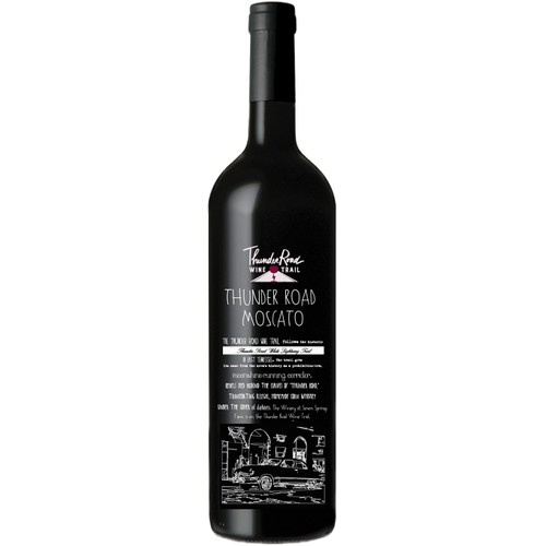 Thunder road moscato wine label