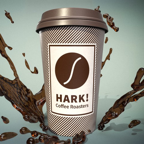 Mockup for Hark! Coffee Roasters