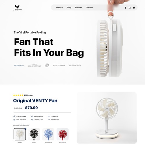 Venty a portable fan