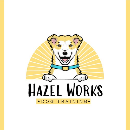 Hip and fun logo for dog training business.