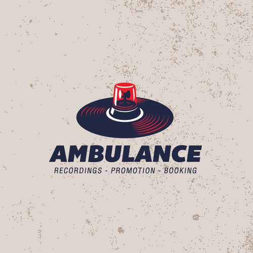 retro logo concept for Ambulance Recordings