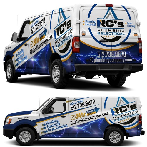 RCPlumbing Company van wrap