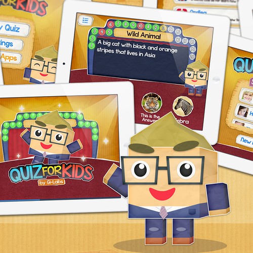 Quiz For Kids Mobile App Interface