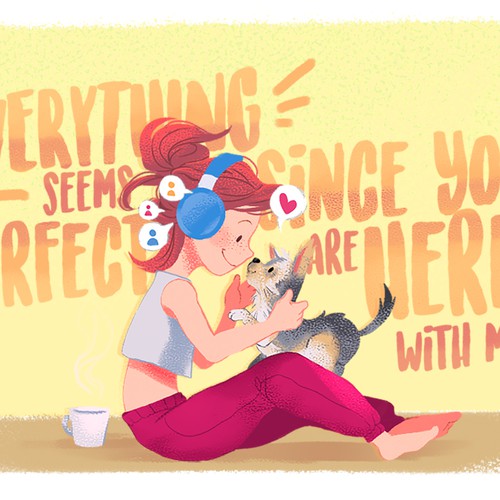 Illustration of me and my puppy