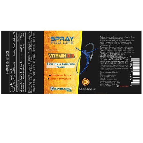 Label for Vitamin Product