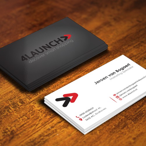 Create a Clean Business card for 4Launch!