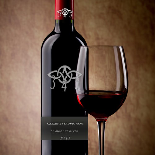 Create a striking WINELABEL for Australian Cabernet.