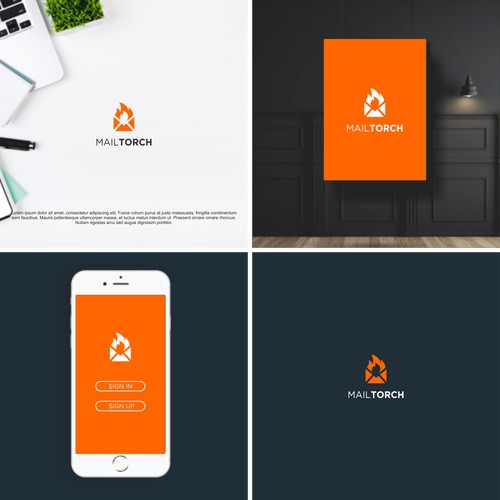 Mail Torch Logo Concept