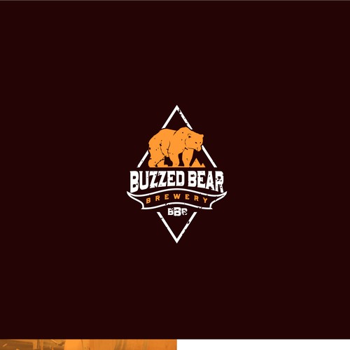 Retro logo concept for Buzzed Bear Brewery