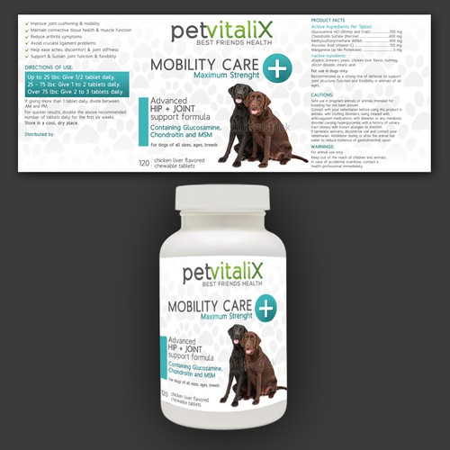 Pet product label design