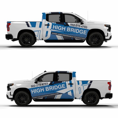 Partial Wrap Design for High Bridge's Chevrolet Silverado