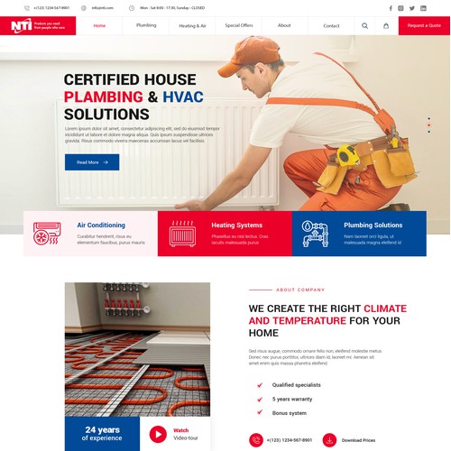 HVAC Home page design
