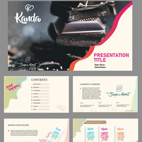 Power Point deck for a chocolate company
