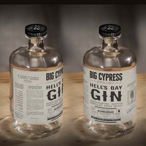Label Magic City Gin from Big Cypress Distillery