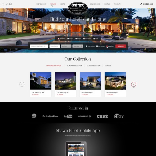 Homepage Redesign For Boutique Real Estate Firm