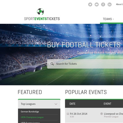 Sport Events Tickets E-Commerce Website