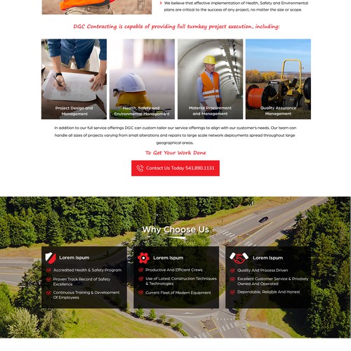 Civil Construction Home Page Design
