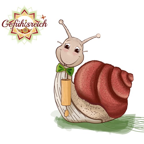 Friendly snail illustration