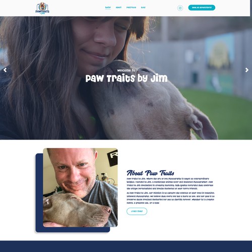 Paw Traits by Jim -- Custom Squarespscae webiste design