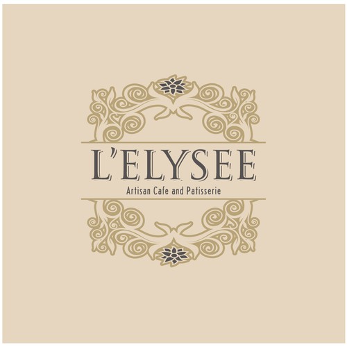 Classy logo for L'Elysee cafe.