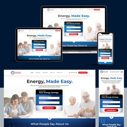 Energy Saving Website Design for Home Owners