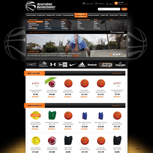 Australian Basketballer needs a new website design