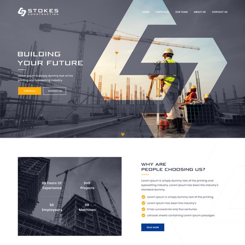 Website for industrial construction company