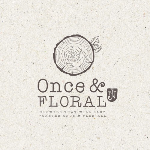 Organic Logo for wood flower arrangements co.