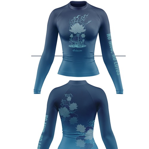 lotus women longslevee rash guard