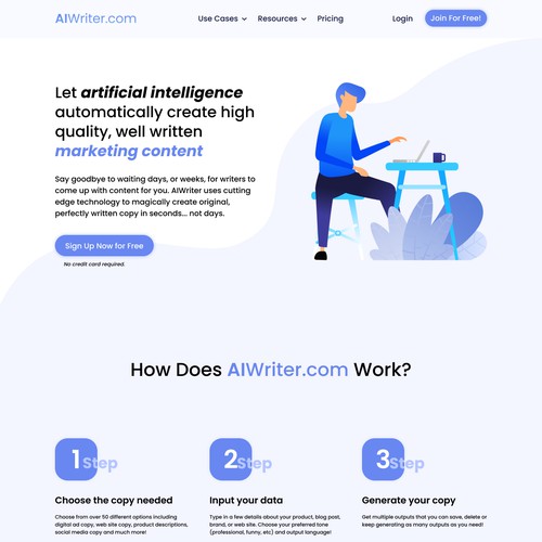  Site Design For Artificial Intelligence Writing Site