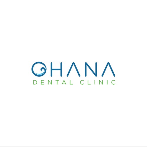 Modern dental clinic logo with a Hawaiian flare