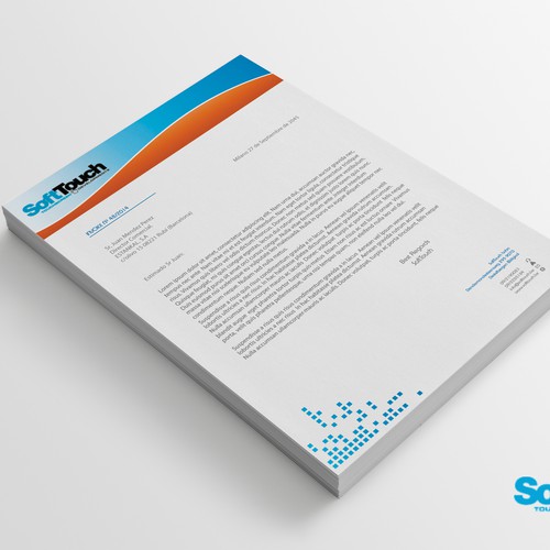  Stationery design for softTouch.