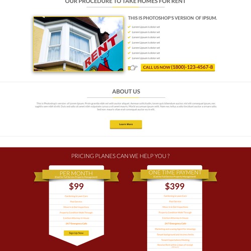 Create a landing page for Go Property Kings