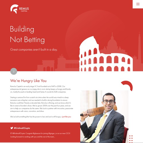 Website Design for venture capital firm.