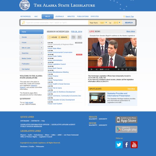 Redesign the Alaska Legislature's Website!