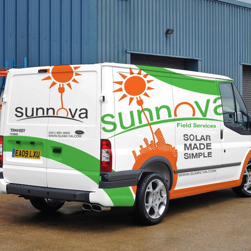 Design the car wrapping for leading solar energy company