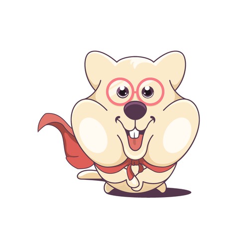 Quokka (the happiest animal in the world) mascot for AI powered wellness app