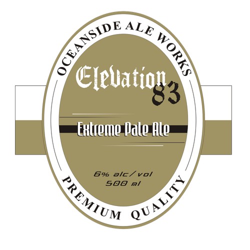 product label for Oceanside Ale Works