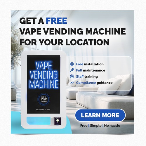 Facebook Ad Banner for Vending Machine Company