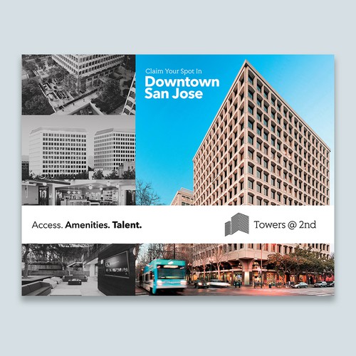 Brochure cover for an office building