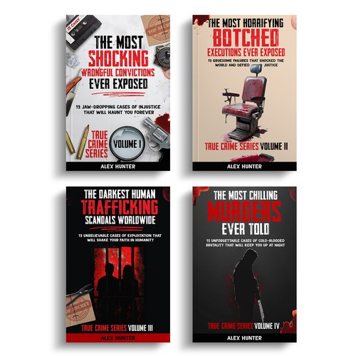 Four Book Cover design of crime series
