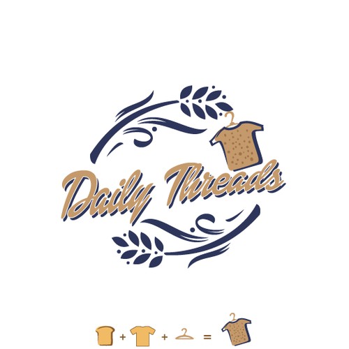 Unique and memorable logo for Daily Threads Apparel brand