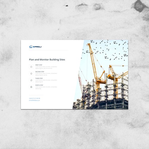 Landing page for a startup construction/consultant company