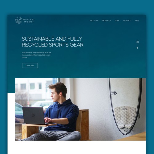 Website design for a sustainable sports & lifestyle brand