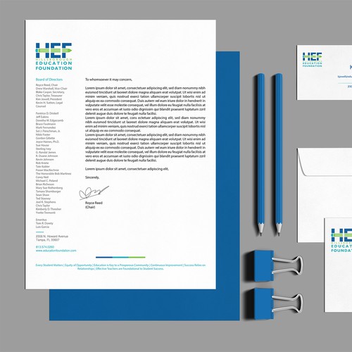 Hillsborough Education Foundation Stationery DESIGN