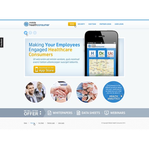 Mobile Health Consumer needs a new website design